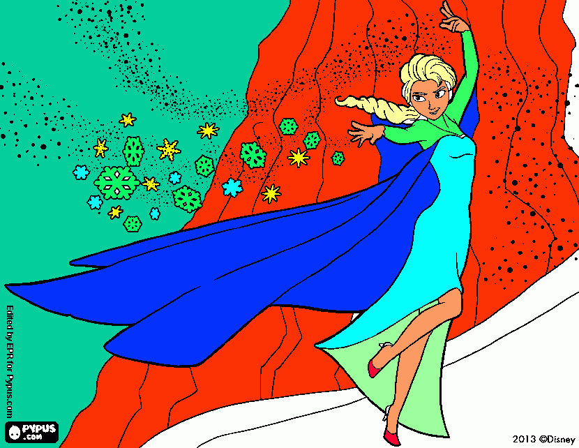 elsa {frozen} para colorear